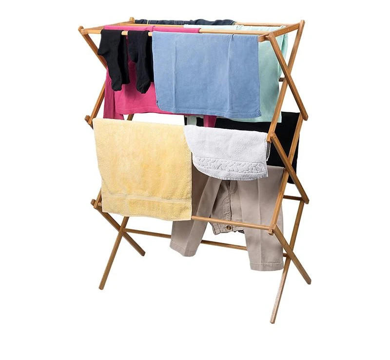 Description Picture 3 of itemFoldable floor to ceiling balcony clothes  bamboo  , bathroom towel  storage rack without punching holes