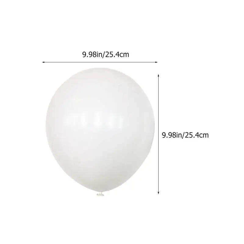Description Picture 3 of item100Pcs Bulk Wedding Decor Round White Balloon Birthday Balloons Men Set 25.4X25.4X25.4CM Party Emulsion Decorations Indoor Man