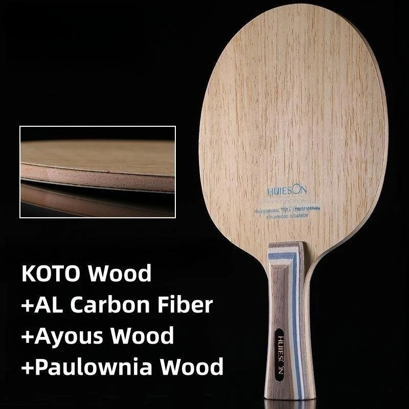 Description Picture 2 of itemHuieson 5 Plywood 2 Ply AL Carbon Fiber Table Tennis Blade ALC Lightweight Ping Pong Paddle Blade Racket DIY Accessories