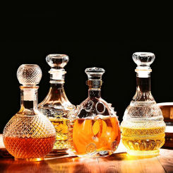 Whiskey Decanter Bottle Crystal Glass Wine Beer Containers Cup Home Bar Tools Decoration
