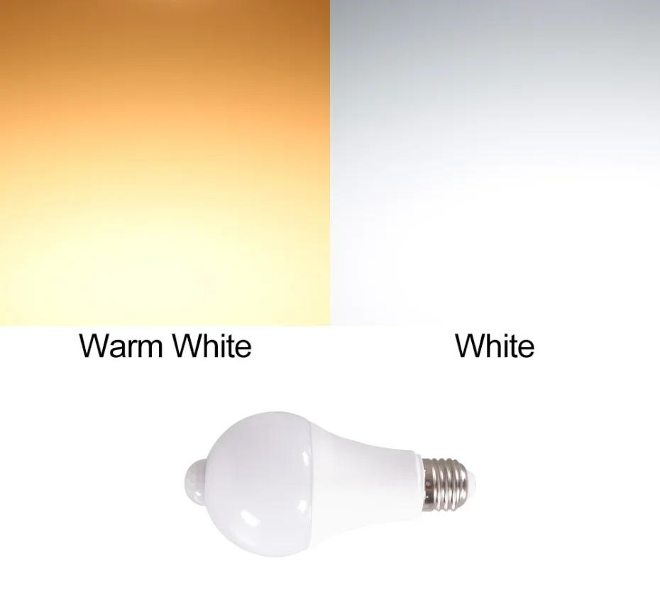 Description Picture 6 of item220V E27 PIR Motion Sensor Lamp 9W 12W 15W 18W LED Bulb with Motion Sensor Infrared Radiation Motion Detector Security Light