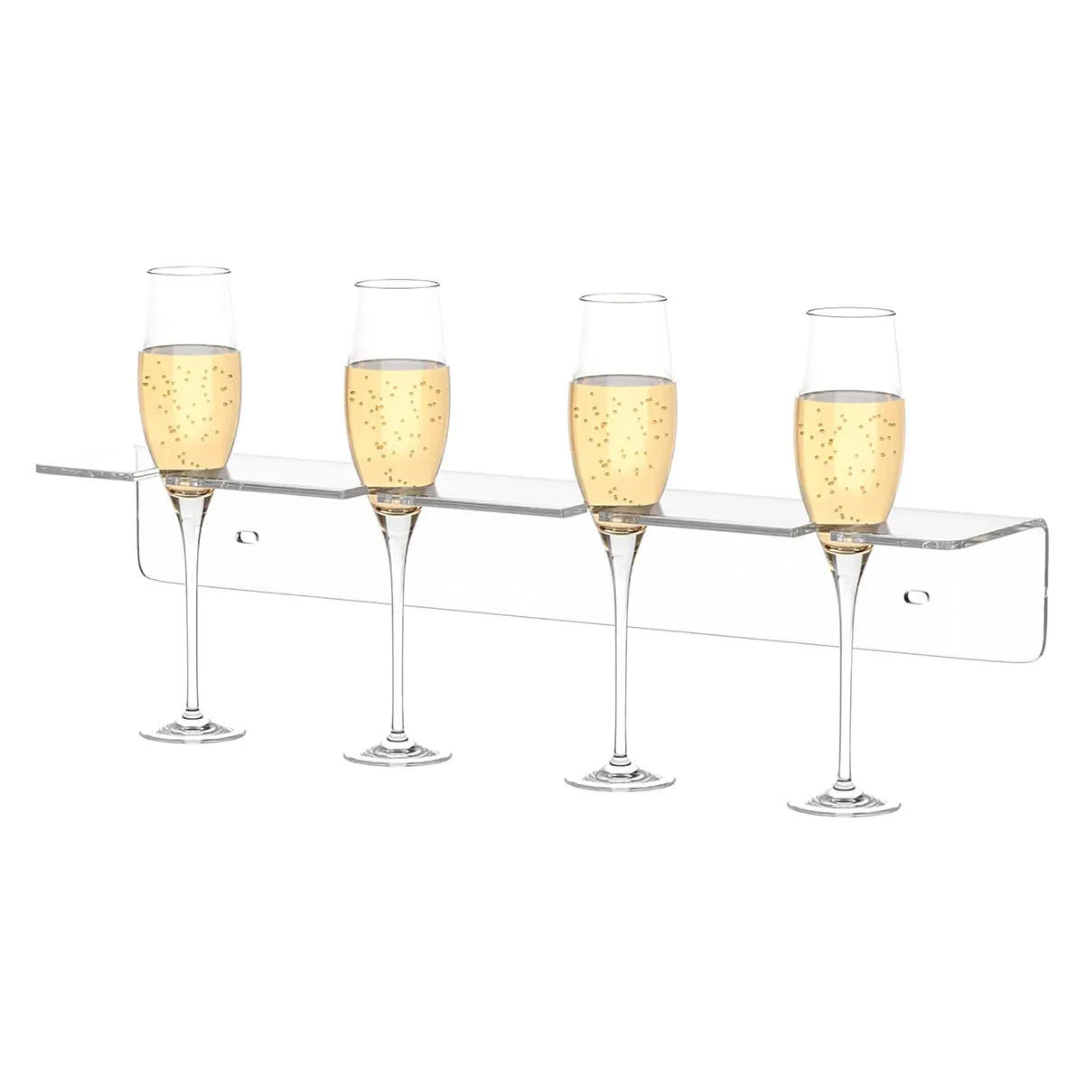 Description Picture 6 of itemWine Glass Holder Racks Tableware Under Cabinet Wine Glass Holder Wall Mounted Storage Hanging Rack Kitchen Cabinets Organizer