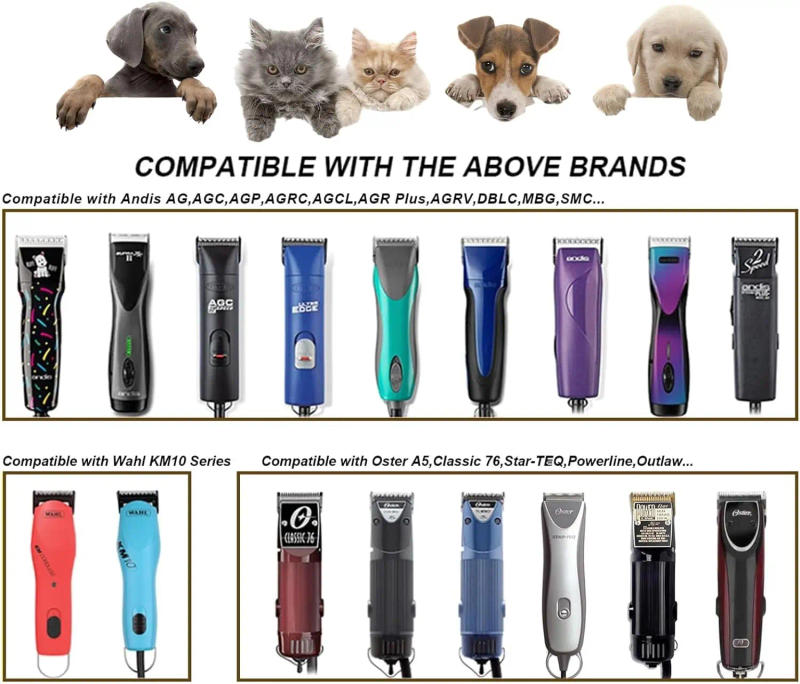 Description Picture 2 of itemDog Pet Cat Clipper Detachable Ceramic Blade Fit For Andis AG, AGC, AGP, AGRC and more /Oster A5/Wahl KM Series Animals Clippers