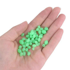 Glow in Dark Fishing Tackles Fishing Accessories Glowing Sink Beads Fishing Lure Tackle Luminous Fishing Beads Green Beads