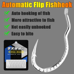 10Pcs Fish Scale Patterned High Carbon Steel Fishing Hook Sharp Barbed Automatic Flip Fishhook for Carp Fishing Accessories