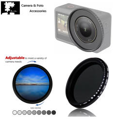 Variable ND Filter ND2-400 ND1000 Neutral Density & Lens Adapter Ring For Dji Osmo Action 4 Camera