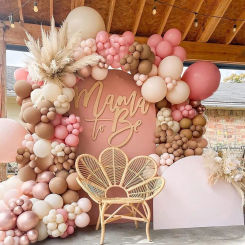 205pcs Retro Pink Balloon Garland Arch Kit Happy Birthday Party Decor Kids Baby Shower Latex Ballon Chain Wedding Party Supplies