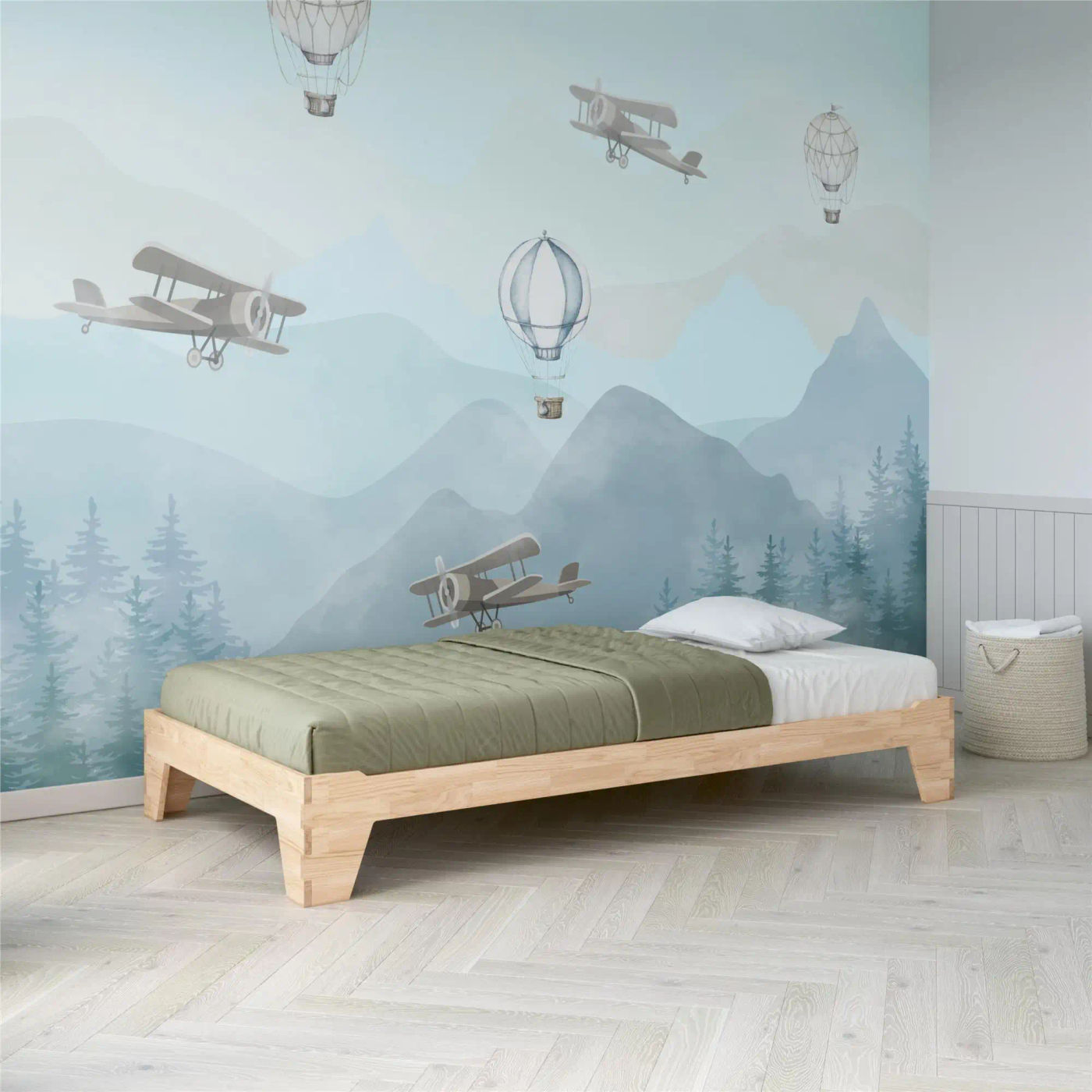 Description Picture 3 of itemSeeds Maverick Kids Montessori Floor Bed with 2 Heights Twin Wood Natural Made entirely of durable wood and Beautiful style