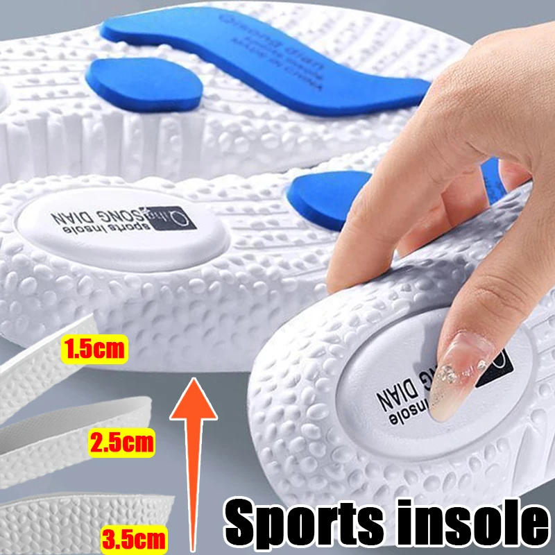 Description Picture 3 of item1Pair EVA Sports Shock Absorption Shoes Insole for Feet Height Increase Insoles Men Women Arch Support Orthopedic Shoe Pads