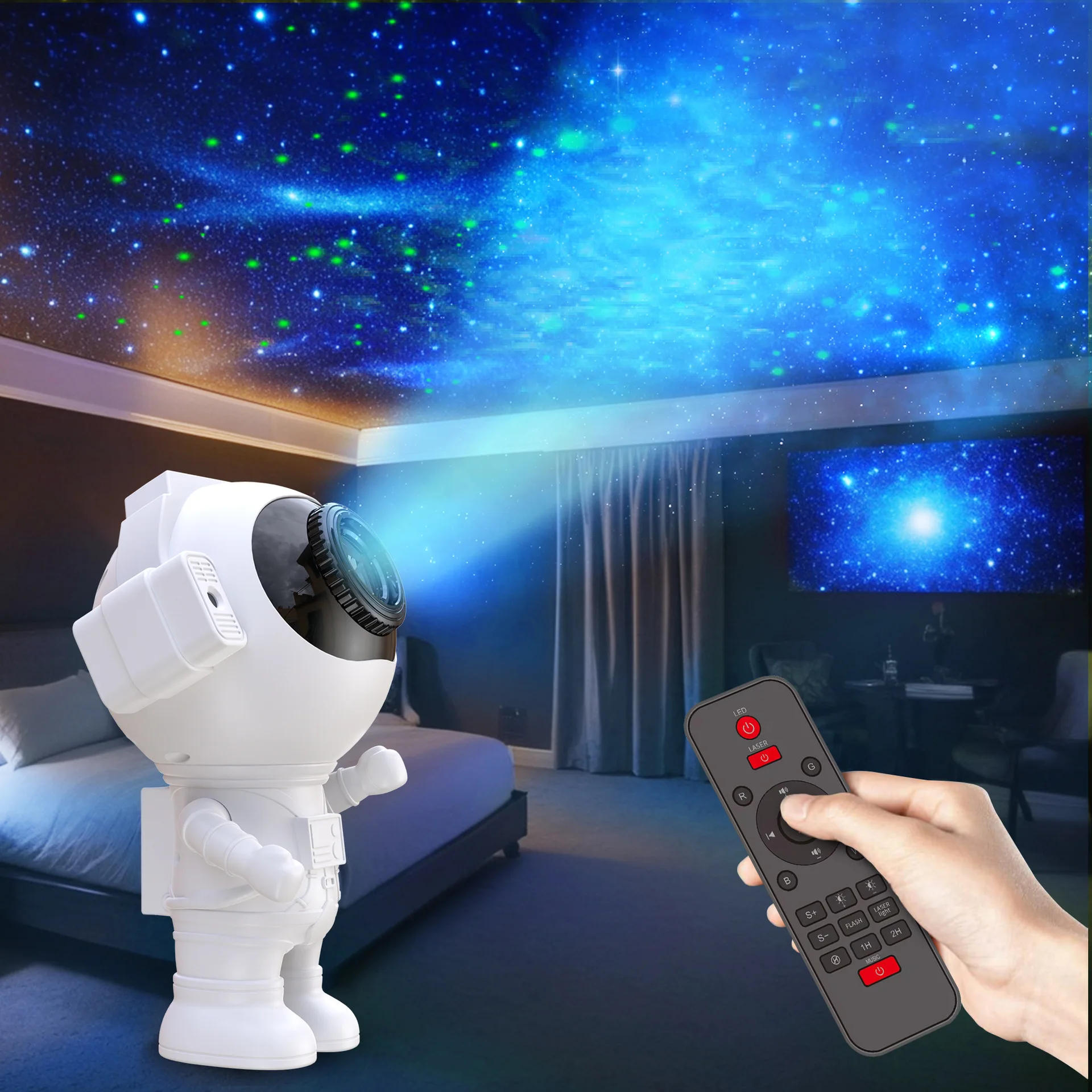 Description Picture 2 of itemBluetooth Galaxy Astronaut Starry Projector Night Light LED Star Sky Lamps Nebula Room Decoration Bedroom Kids Birthday Gift