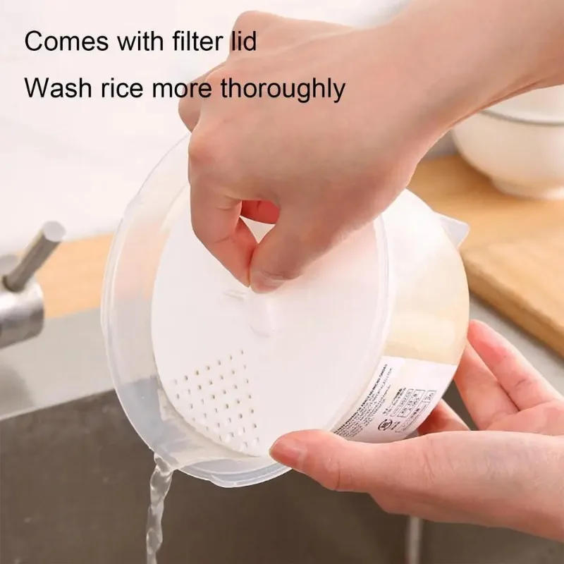 Description Picture 6 of itemMicrowave Japanese Rice 900ML Multifunctional Steamer Hot Soup Lunch Box Food Grade PP Kitchen Steamer Suitable for Any Scenario