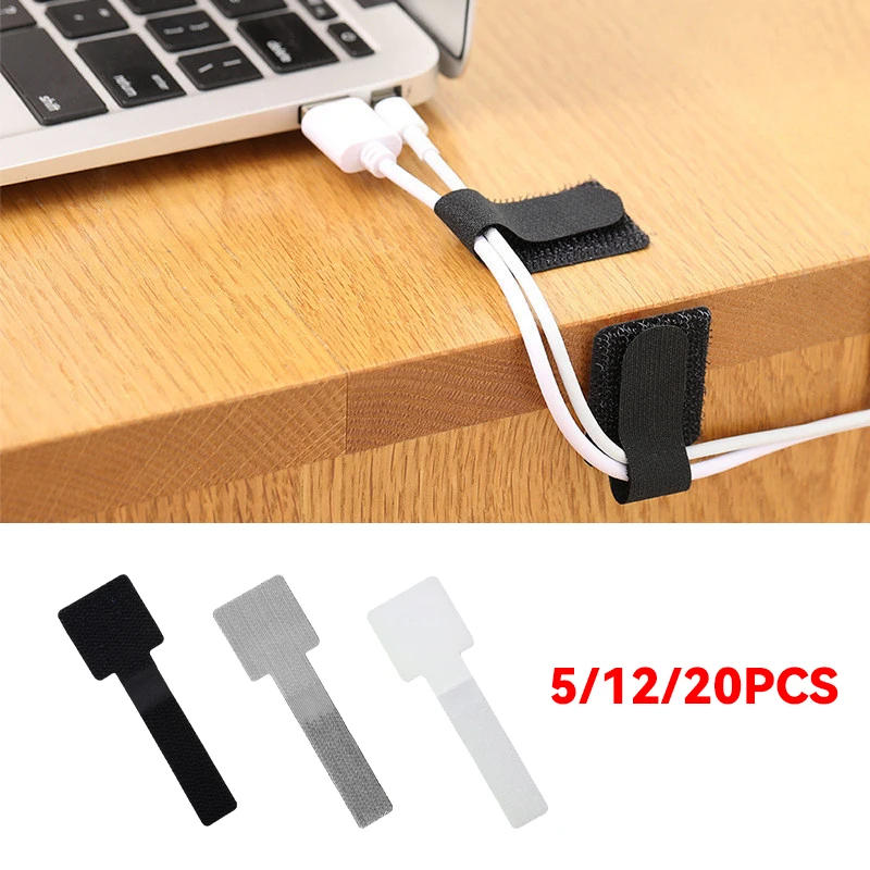 Description Picture 3 of itemReusable Cable Ties Fastening Wire Organizer Cord Rope Holder Self Adhesive Adjustable Cord Organizer Straps Desk Management
