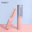 Cordless Hair Straightener Brush Portable Hair Straightening Ceramic Iron Rechargeable Fast Heating Straightener Curler Hot Comb