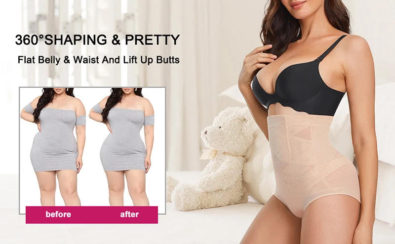 Description Picture 3 of itemHigh Waisted Body Shaper X-shaped Girdles Tummy Control Shapewear Panties Slimming Waist Trainer Butt Lifter Underwear Shapers