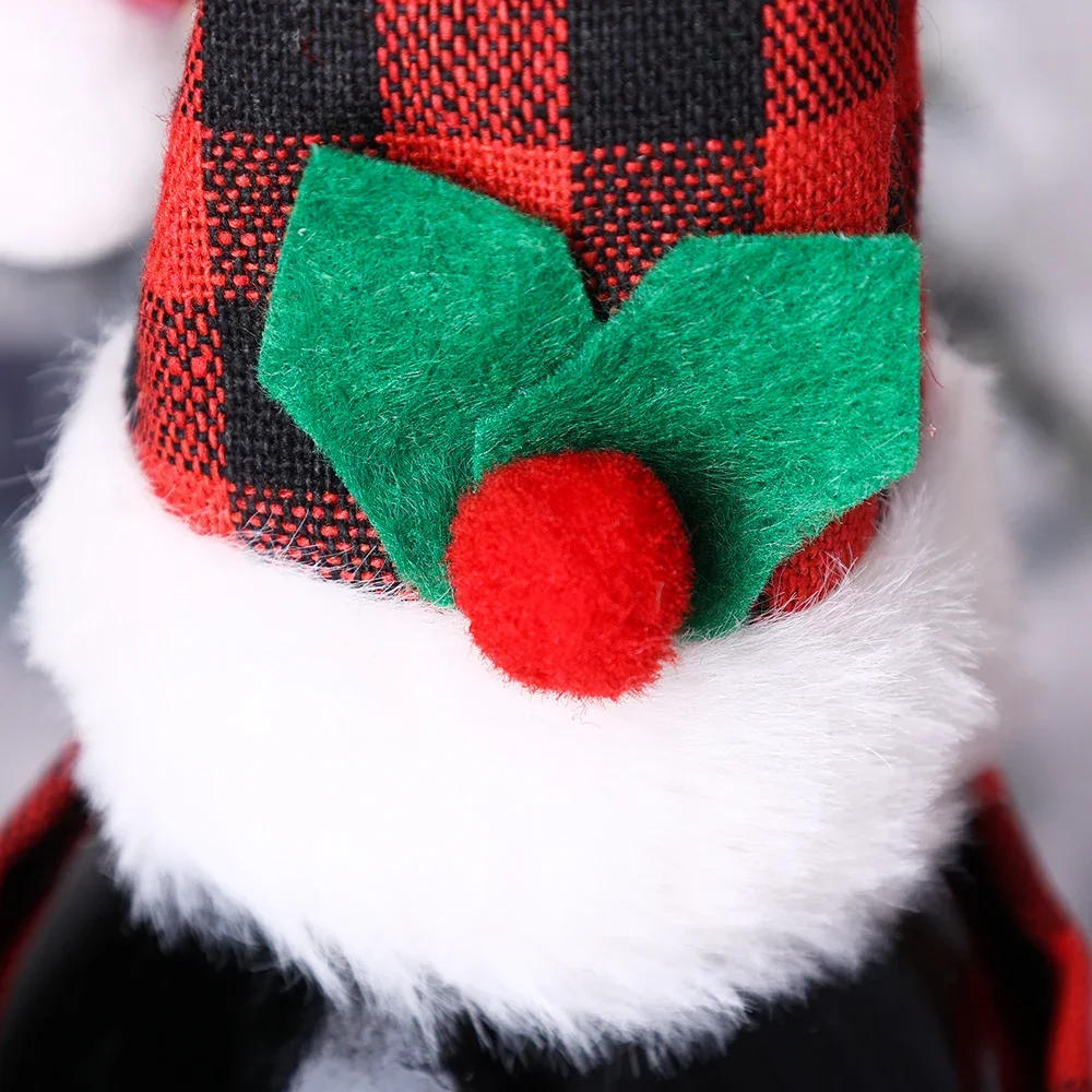 Description Picture 5 of itemLots Christmas Wine Bottle Cover Cap Red Green Xmas Hats Scarf Home Ornament Festival Party Tableware Decoration Supplies 2024
