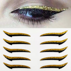 5 pairs of eyeliner temporary tattoos, a variety of different styles of makeup stickers, used to make naked eye shadow