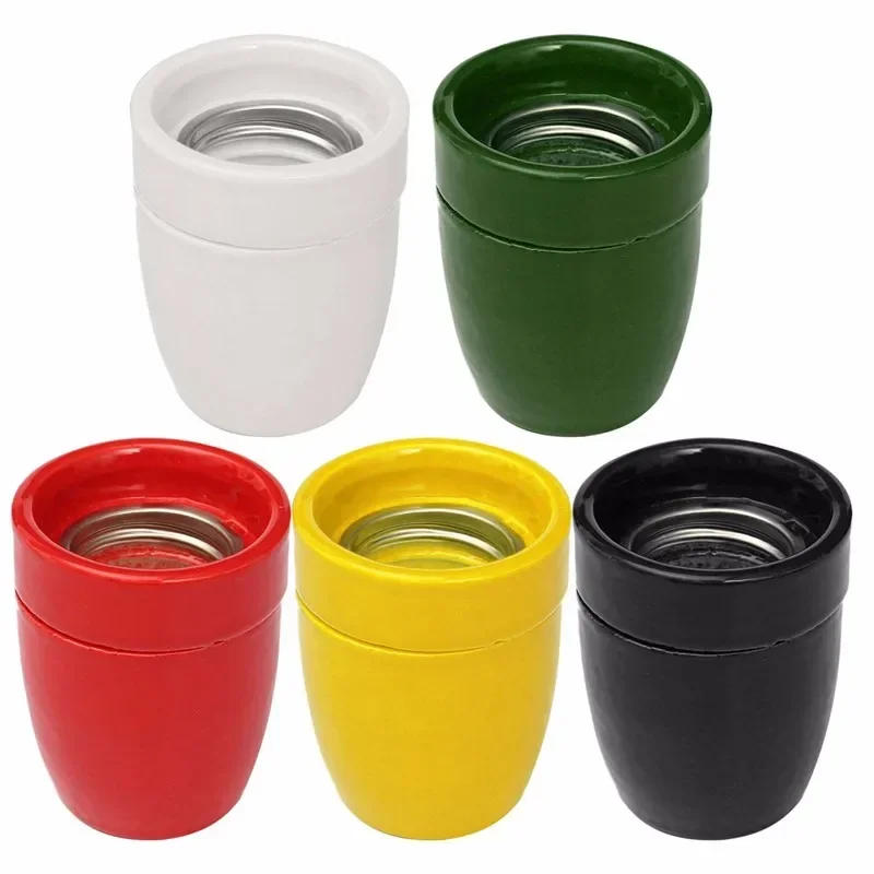 Description Picture 4 of item5 Colors Ceramics E27 Socket Light Bulb Holder Industrial Retro Vintage Edison Lamp Holder E27 Fitting Base Lampholder Dropping