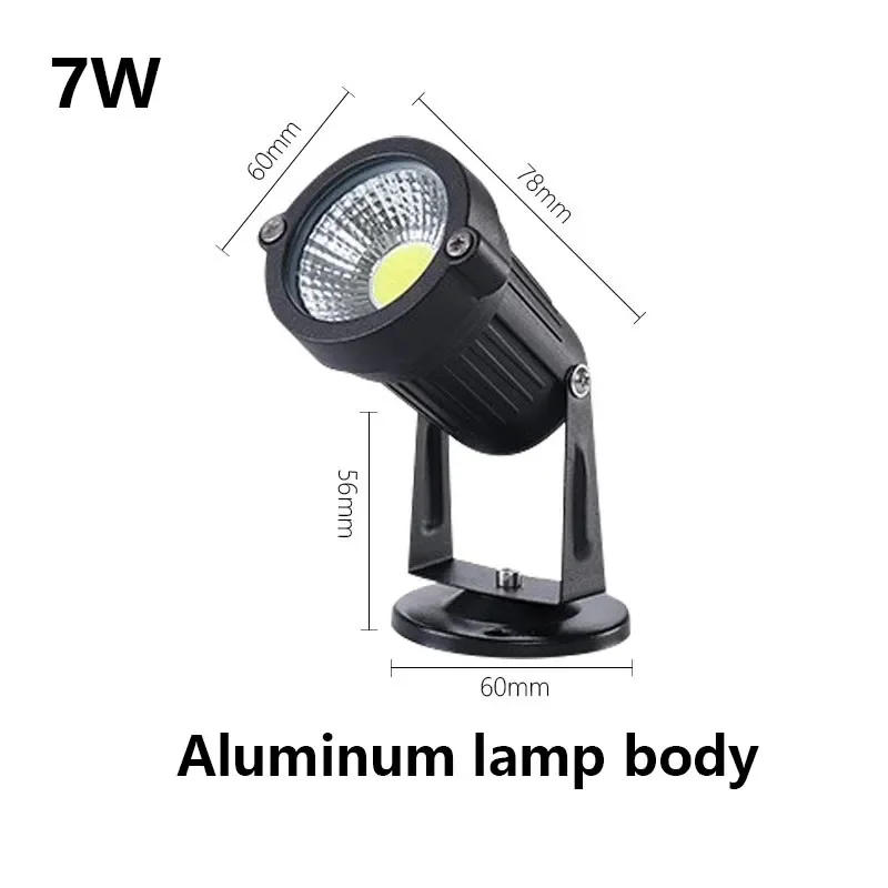 Description Picture 4 of item1 Meter Wire Outdoor IP65 LED Garden Lights Waterprof Lawn Lamp 220V110V24V Landscape Spike Spotlights Aluminum Lamp Body