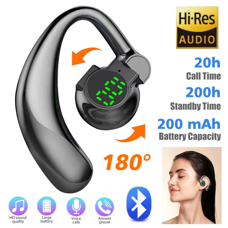 Description Picture 2 of itemNEW Bone Conduction Wireless Bluetooth Headphones Earphones With Microphone Handsfree Noise Canceling Headset