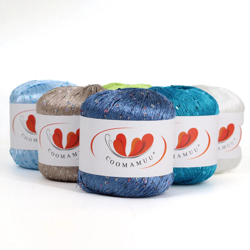 Description Picture 3 of itemпряжа 265M 50G Polyester Sequins Additional Thread for Crocheting Hand Knitting Yarn