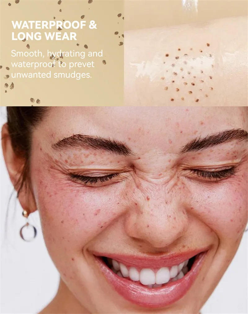 Description Picture 5 of item1PC Natural Lifelike Freckle Pen Waterproof Concealer Dot Spot Pen 3D Freckle Stamp Easy To Apply Lasting Makep Tool Cosmetic