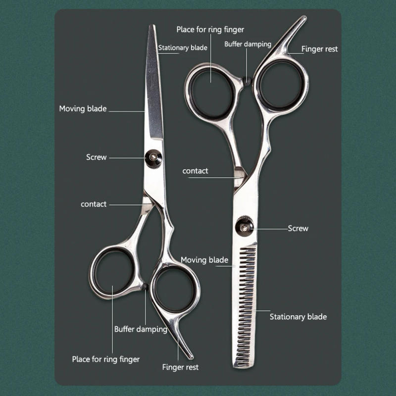 Description Picture 3 of item4CR Hairdressing Scissors Salon Styling Professional Hair Cutting Clipper Household Mirror Polishing for Hairdresser Supplies
