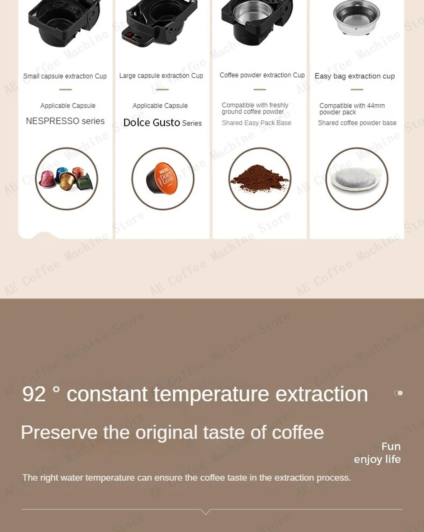 Description Picture 6 of itemMultifunction coffee making machine Fully automatic small household capsule coffee machine portable travel coffee maker