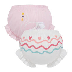 2 Piece/Lot Summer Baby 100% Cotton Shorts Kids Girl Infant Kawaii PP Pants Cute Cartoon Panties 6-24 Months Children Underpants
