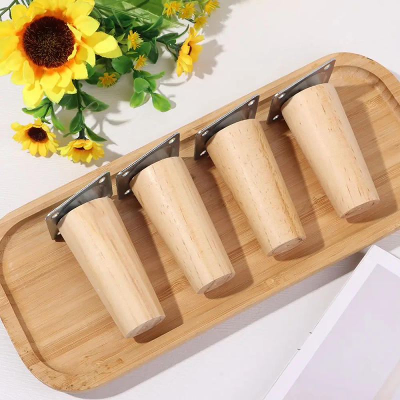 Description Picture 5 of item4Pcs Stool Sofa Table Computer Desk Wooden Furniture Legs Tapered Feet Furniture Accessories Nightstand Storage Box Leg