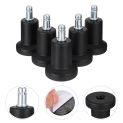 5pcs 1 Set High Profile Bell Glides Replacement Office Chair or Stool Swivel Wheel Casters to Fixed Stationary Castors Wood