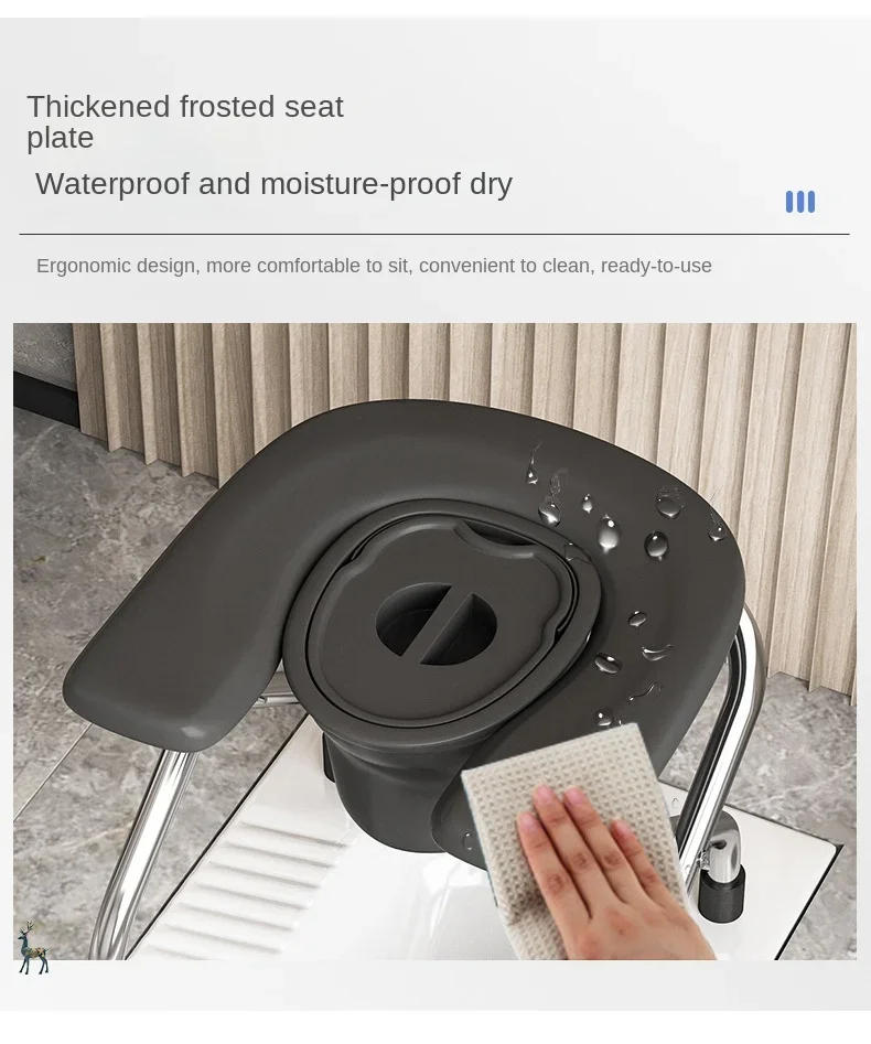 Description Picture 6 of itemFolding U Plate Sitting Stool Chair Pregnant Elderly Toilet Seat Stool Chair Toilet Stool Squat Sit Toilet Stainless Steel