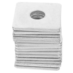 50 Pcs Square Plate Gasket Galvanized Washers Bearing Bolt Board Squares Carbon Steel Flat Nut Mounting Plates Pad