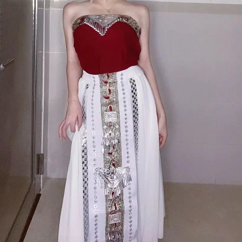 Description Picture 3 of itemVintage Embroidered DIY Apparel Sewing Fabric National Style Needlework Handmade Clothing Fabrics Patchwork Home Decoration New