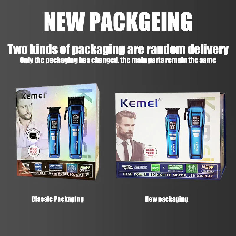 Description Picture 3 of itemKemei Professional Electric Hair Clipper Kit Rechargeable Hair Trimmer Shaver For Men USB Charging Beard Razor KM-2797 KM-1102