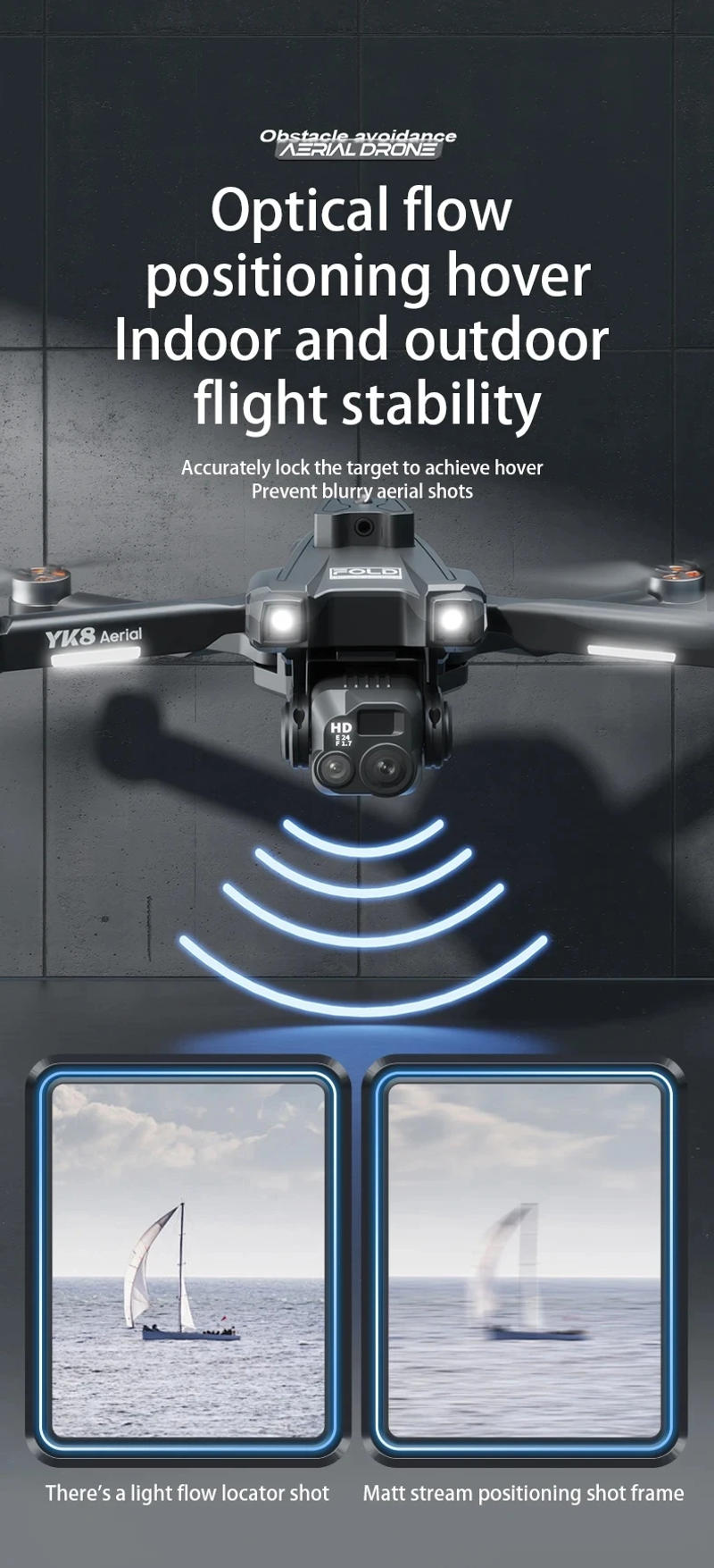 Description Picture 5 of itemFor Xiaomi YK8 Drone 8K Professional Dual Camera GPS Obstacle Avoidance Aerial Photography  Foldable Brushless Quadcopter Gift