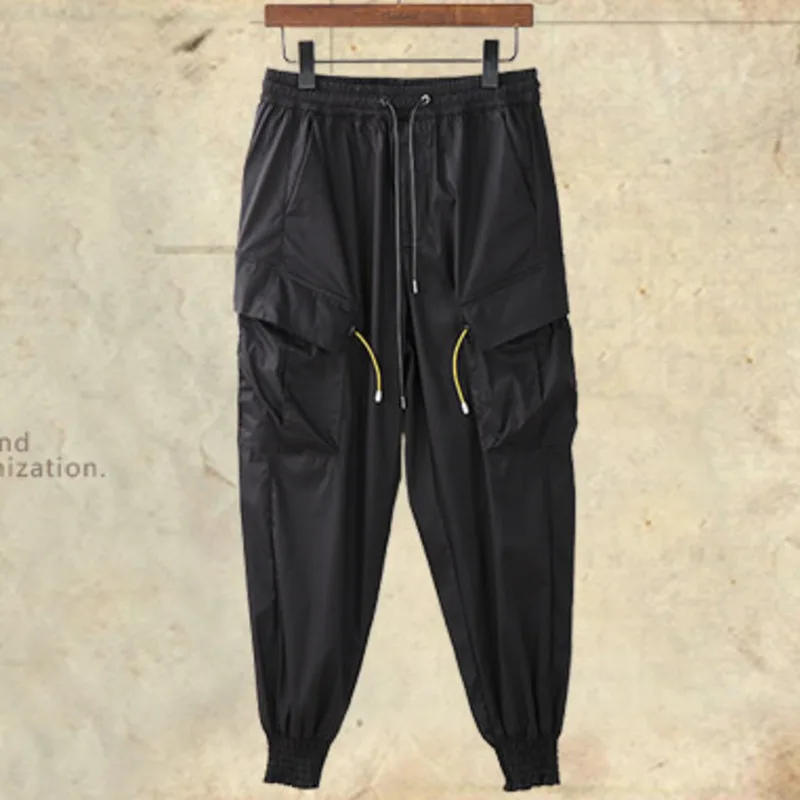 Description Picture 6 of itemHKSH Niche Design Casual Spring Summer New Thin Sports Men's Tide Leggings Cropped Pants Trendy Loose Dark Chic Trousers HK1476