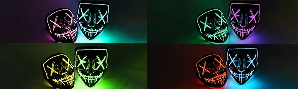 Description Picture 3 of itemPoptrend Halloween Mask LED Light up Mask Scary mask for Festival Cosplay Halloween Costume Masquerade Parties Carnival Gift