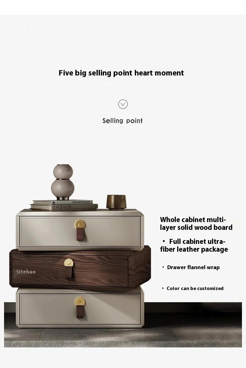 Description Picture 5 of itemModern Makeup Nightstands Center Pretty Narrow Organizers Minimalist Bedside Table Luxury Drawers Table De Chevet Home Furniture