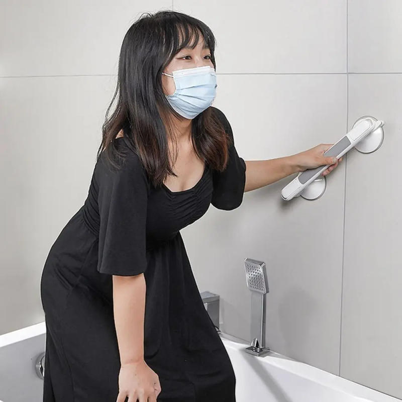 Description Picture 4 of itemShower Handle Grab Bar with Strong Suction Cup for Bathtubs and Showers Shower Safety Hand Rail No Drill Bathroom Balance Bar