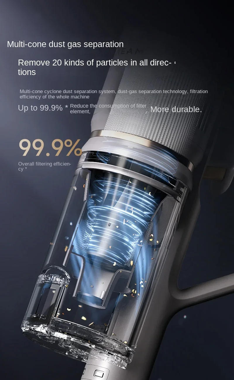 Description Picture 6 of itemDREAME Z10Station Green light dust cordless vacuum cleaner Household appliances large suction cleaning machine