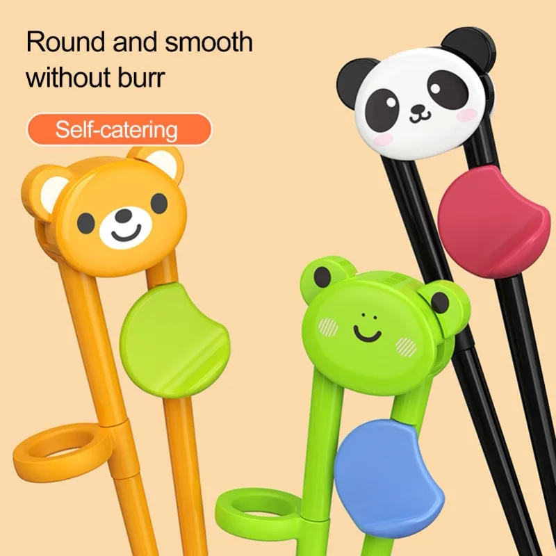 Description Picture 3 of itemCartoon Animal Chopsticks For Children Cute Bear Panda Elementary Learning Chopstick Baby Kids Training Tableware Food Sticks