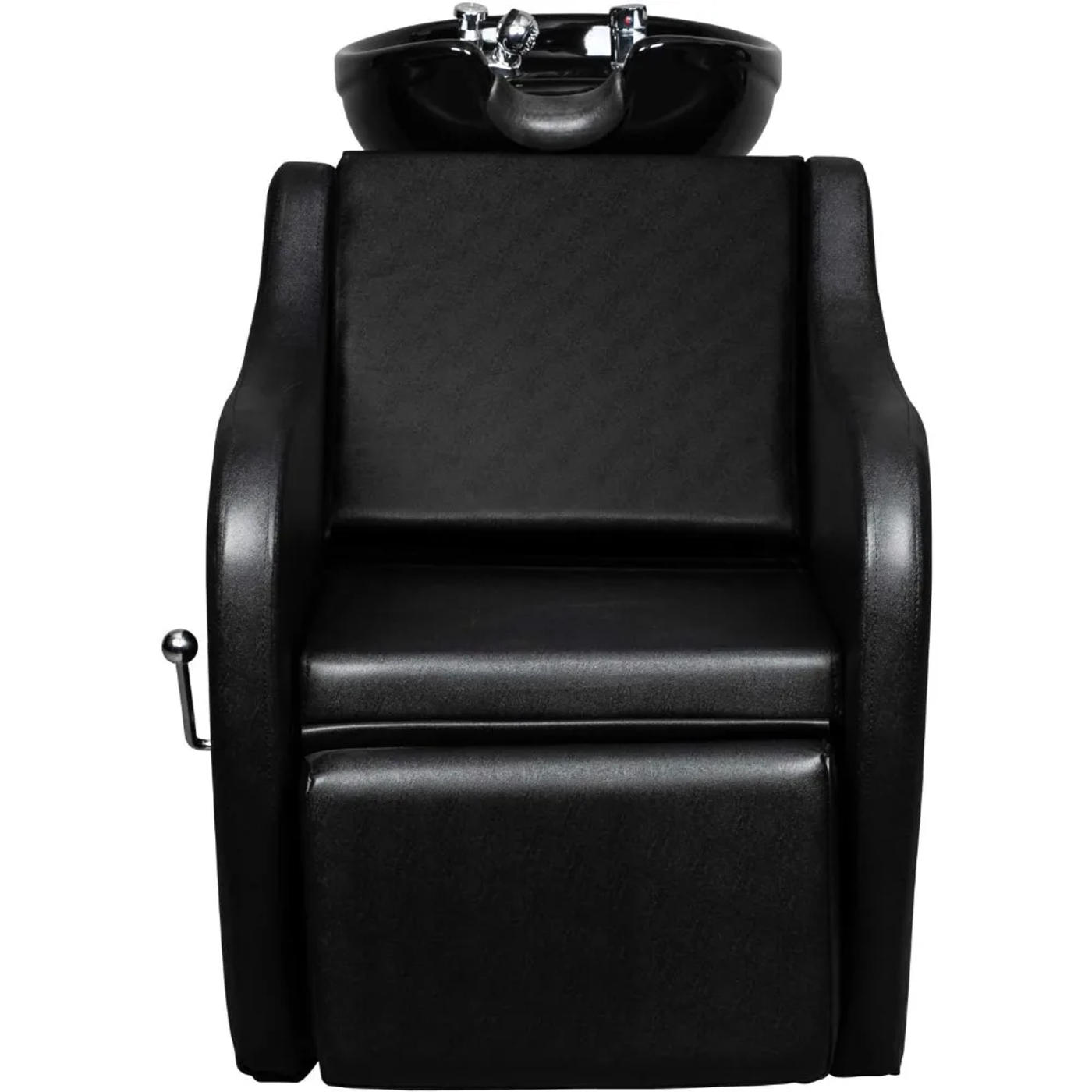 Description Picture 6 of itemBackwash Shampoo Unit for Salon, Hair Washing Station with Ceramic Bowl Adjustable Footrest, Chair Sink Barber Shop Beauty