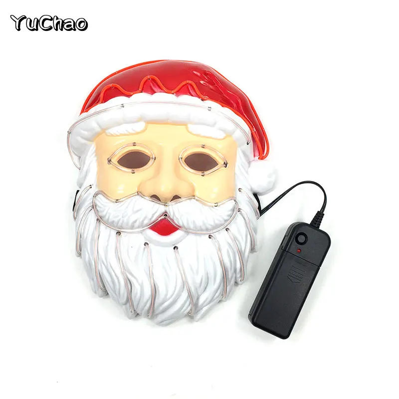 Description Picture 4 of itemHigh Quality Santa Claus Party Mask Christmas Cosplay Mask Adult Children Full Face Mask Glowing For Christmas New Year
