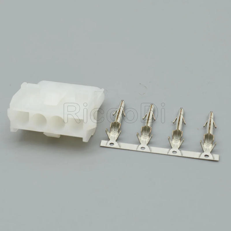 Description Picture 5 of item5-20 Sets 63080 1x4P 4 P Pin Male Female Housing Plug 6.35mm 0.25inch Pitch Cable Wire Connector Automotive Electrical Connector