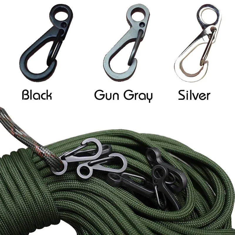 Description Picture 3 of item10Pcs/lot Mini Carabiner Paracord Gear Hooks Key Chain Camping EDC Survival Climbing SF Spring Backpack Clasps Keychain