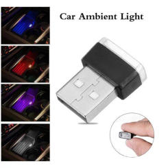 1-5Pcs Car Mini USB LED Atmosphere Lights Car Interior Neon Decorative Lamp Emergency Lighting Universal PC Portable Plug Play