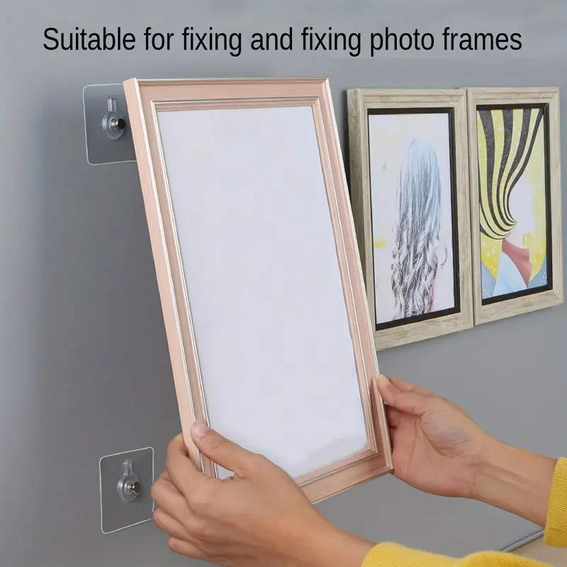 Description Picture 5 of itemHook Hanging Sticker Strong Adhesive Hooks Punch-Free Picture Frame Nail Poster Photo Clock Hooks Kitchen Bathroom Screw Hooks