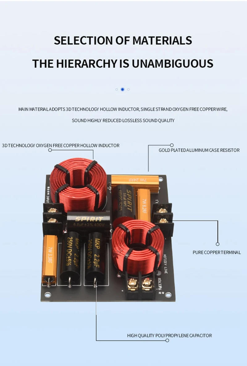 Description Picture 3 of itemHIFIDIY Hi-Fi  2WAY  2 speaker Unit (tweeter +bass ) Speakers audio Frequency Divider Crossover Filters X2B