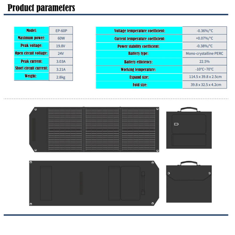 Description Picture 2 of itemSolar Generator AC 300W To 3KW Power Station with 18V 60W To 200W Foldable Solar Panel Battery Complete Kit Set System