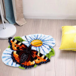 3D Latch Hook Rug Kits Crocheting Handcraft Embroidery Cross Stitch Needlework for Cushion Carpet Tapestry Beginner Accessories